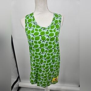Bacardi Green Lime Print Tank Top Medium NWOT (6230)